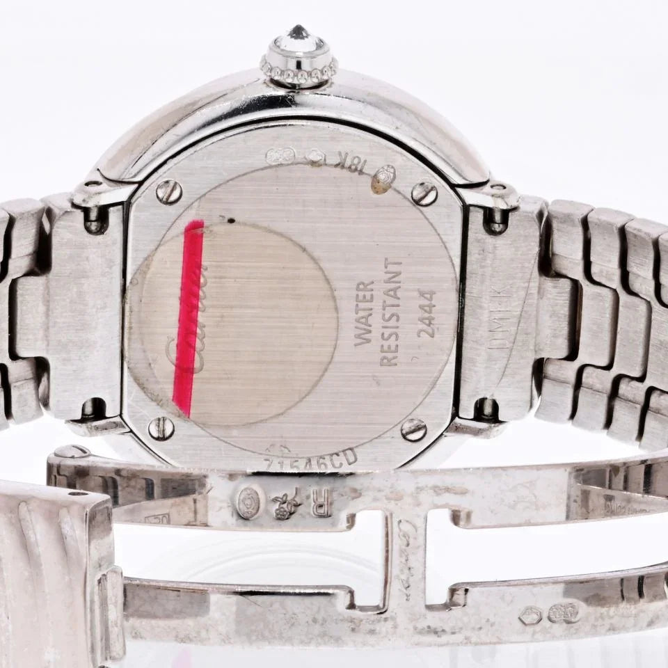 Cartier Trinity 18K White Gold Diamond Bezel White Cream Dial Women Watch - The Back Vault