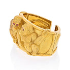 David Webb Platinum & 18K Yellow Gold Apes Bracelet - The Back Vault