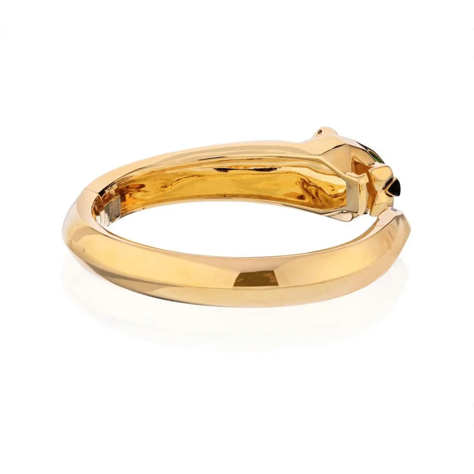 Cartier 18K Yellow Gold Panthere Size 17 Bangle Bracelet - The Back Vault