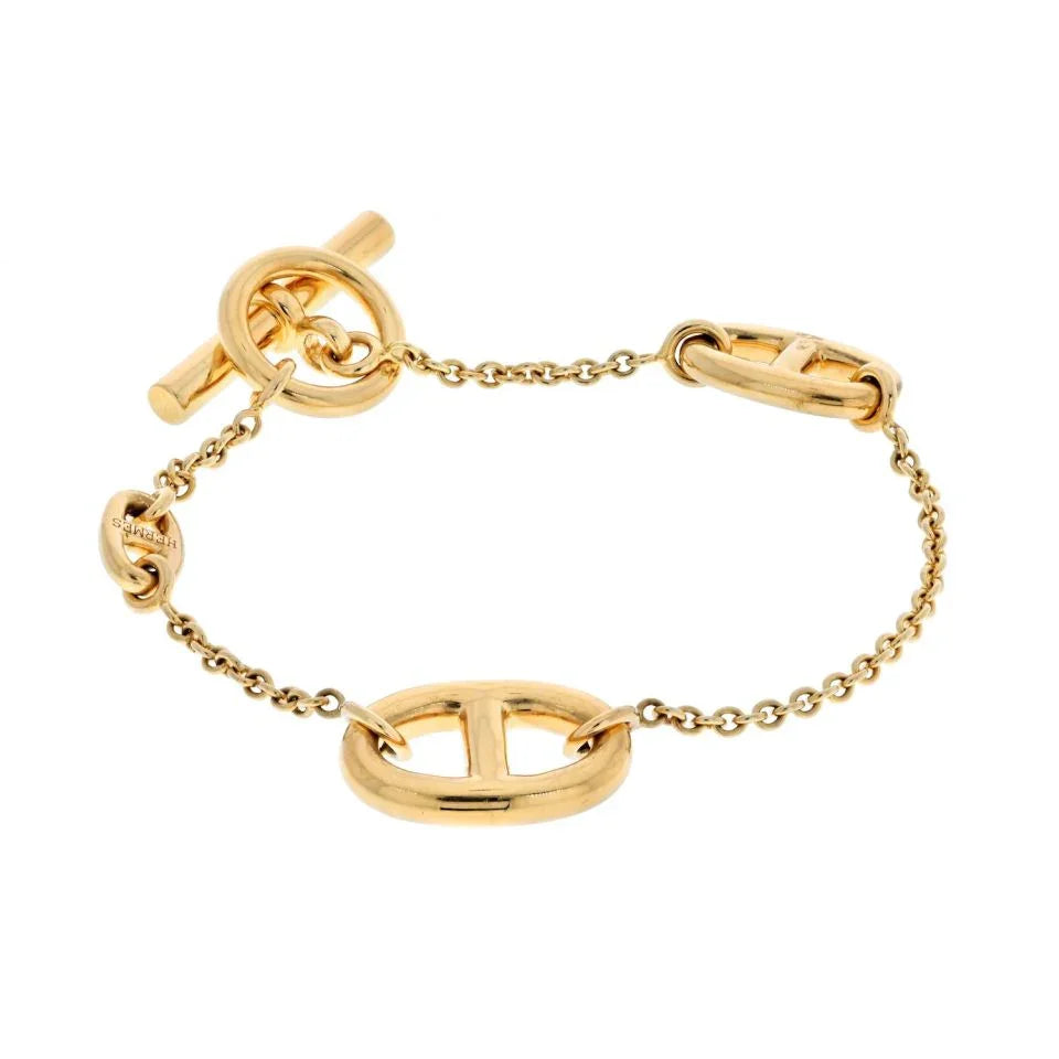 Hermes 18K Rose Gold Farandole Chain Bracelet - The Back Vault