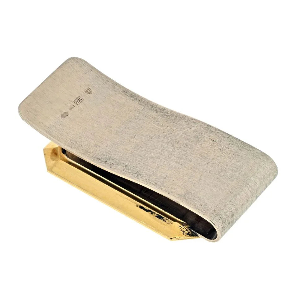 Harry Winston 18K Two Tone Initials HW Money Clip Jewelry - The Back Vault