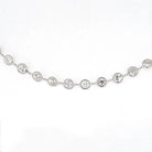 Platinum 13.50cts Round Cut Diamond By The Yard Necklace - The Back Vault