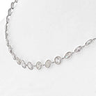 Platinum 13.50cts Round Cut Diamond By The Yard Necklace - The Back Vault