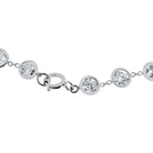 Platinum 13.50cts Round Cut Diamond By The Yard Necklace - The Back Vault