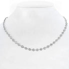 Platinum 13.50cts Round Cut Diamond By The Yard Necklace - The Back Vault
