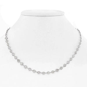 Platinum 26  Old European Cuts approx. 15 carats Necklace