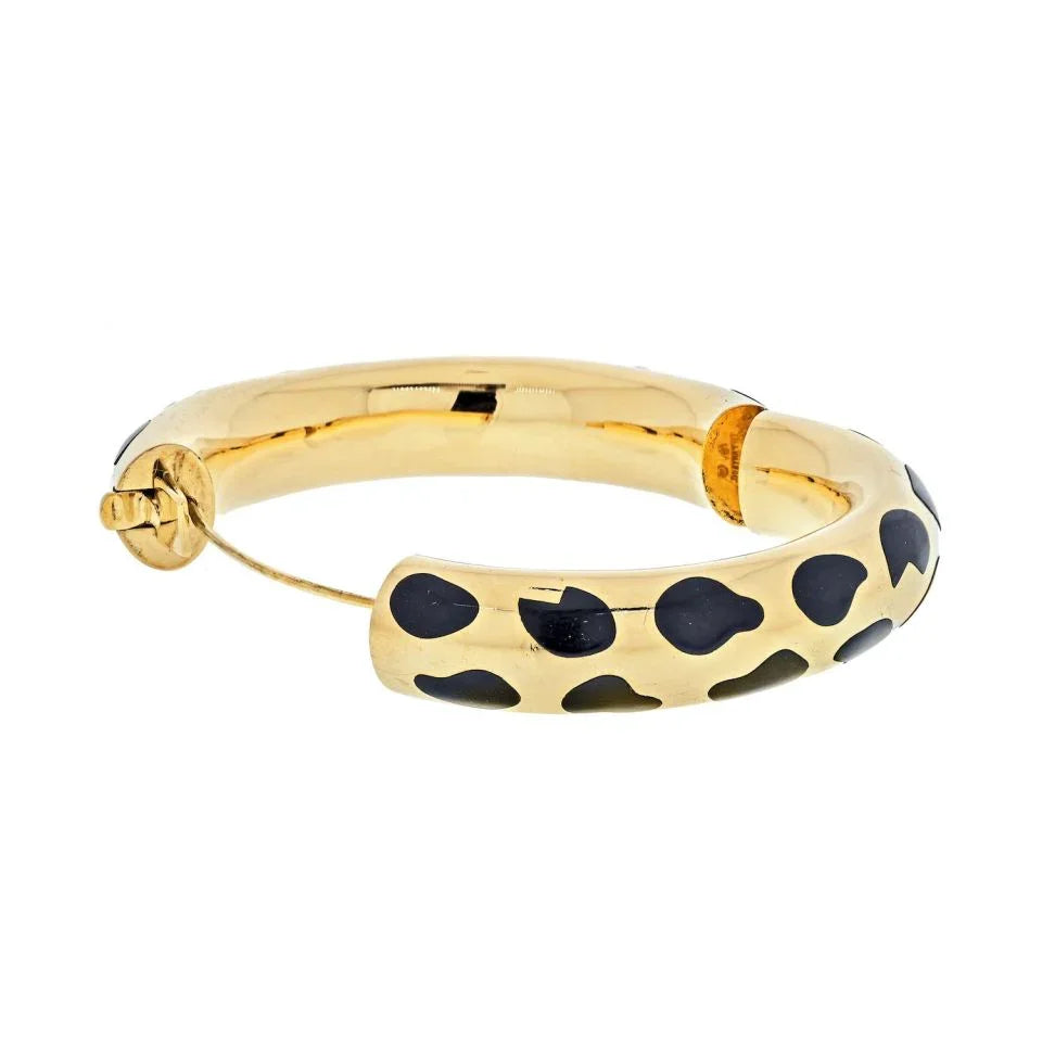 Tiffany & Co. 18K Yellow Gold Angela Cummings Positive And Negative Black Inlay Bracelet - The Back Vault