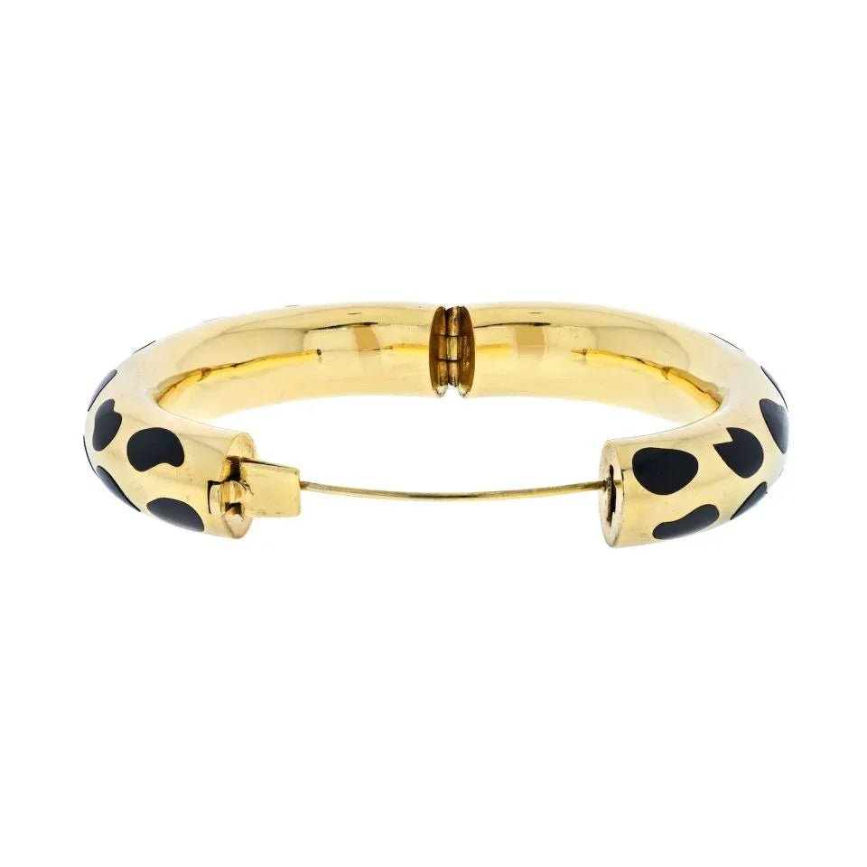 Tiffany & Co. 18K Yellow Gold Angela Cummings Positive And Negative Black Inlay Bracelet - The Back Vault