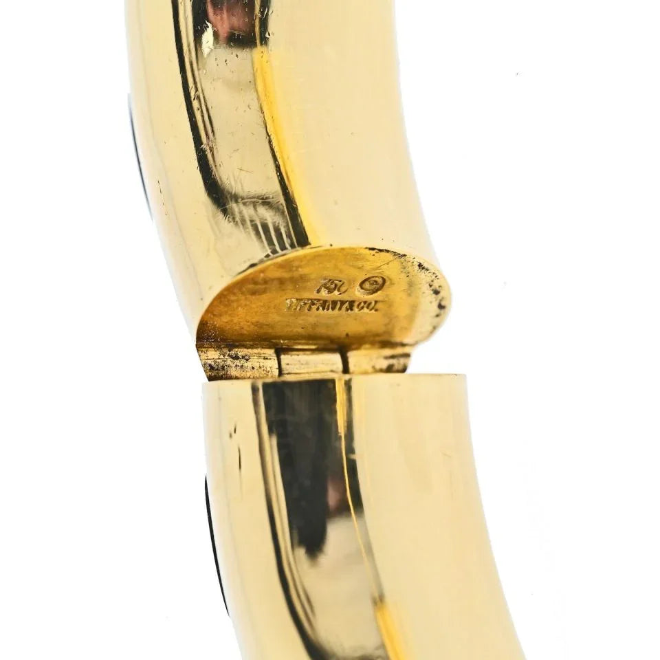 Tiffany & Co. 18K Yellow Gold Angela Cummings Positive And Negative Black Inlay Bracelet - The Back Vault