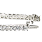 14K White Gold 7 Carat Princess Cut One Line Tennis Bracelet - The Back Vault