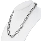 18K White Gold 41 Carat Pave Diamond Link Chain Necklace - The Back Vault