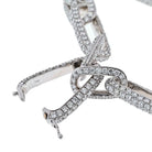 18K White Gold 41 Carat Pave Diamond Link Chain Necklace - The Back Vault