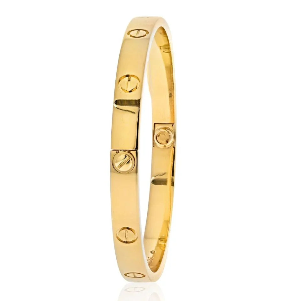 Cartier Love 18K Yellow Gold Size 19 Excellent Condition Bracelet - The Back Vault