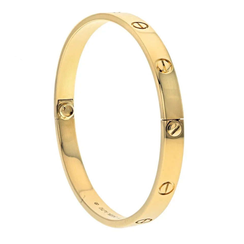 Cartier Love 18K Yellow Gold Size 19 Excellent Condition Bracelet - The Back Vault