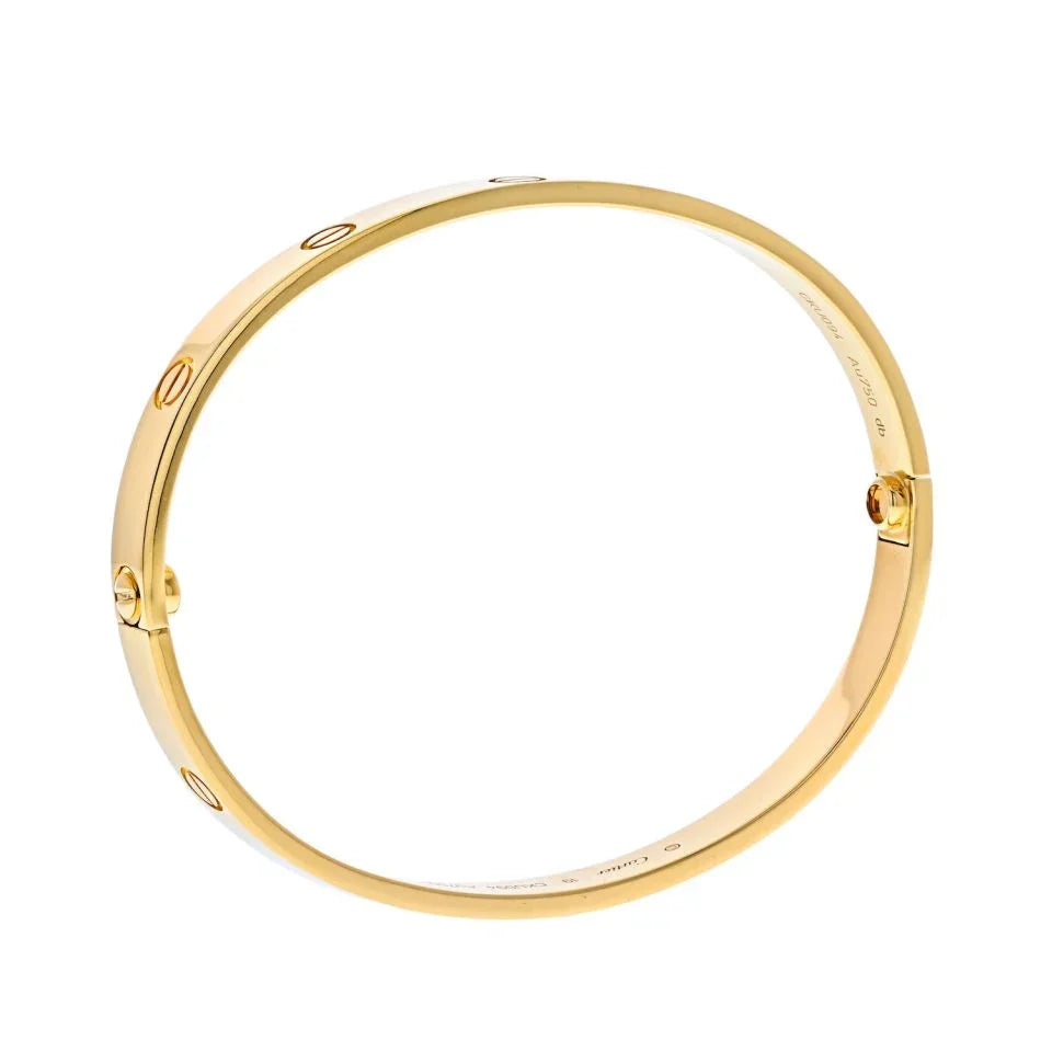 Cartier Love 18K Yellow Gold Size 19 Excellent Condition Bracelet - The Back Vault