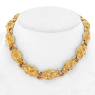 David Webb Platinum & 18K Yellow Gold Nugget Link Necklace - The Back Vault