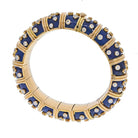 Tiffany & Co. Schlumberger Platinum & 18K Yellow Gold Blue Enamel Diamond Bracelet - The Back Vault