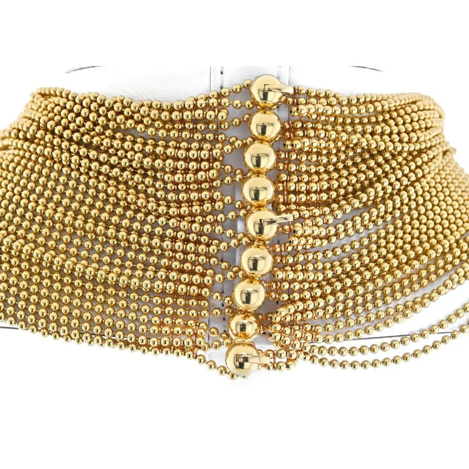 Cartier 18K Yellow Gold 34 Strand Draperie Diamond Necklace - The Back Vault