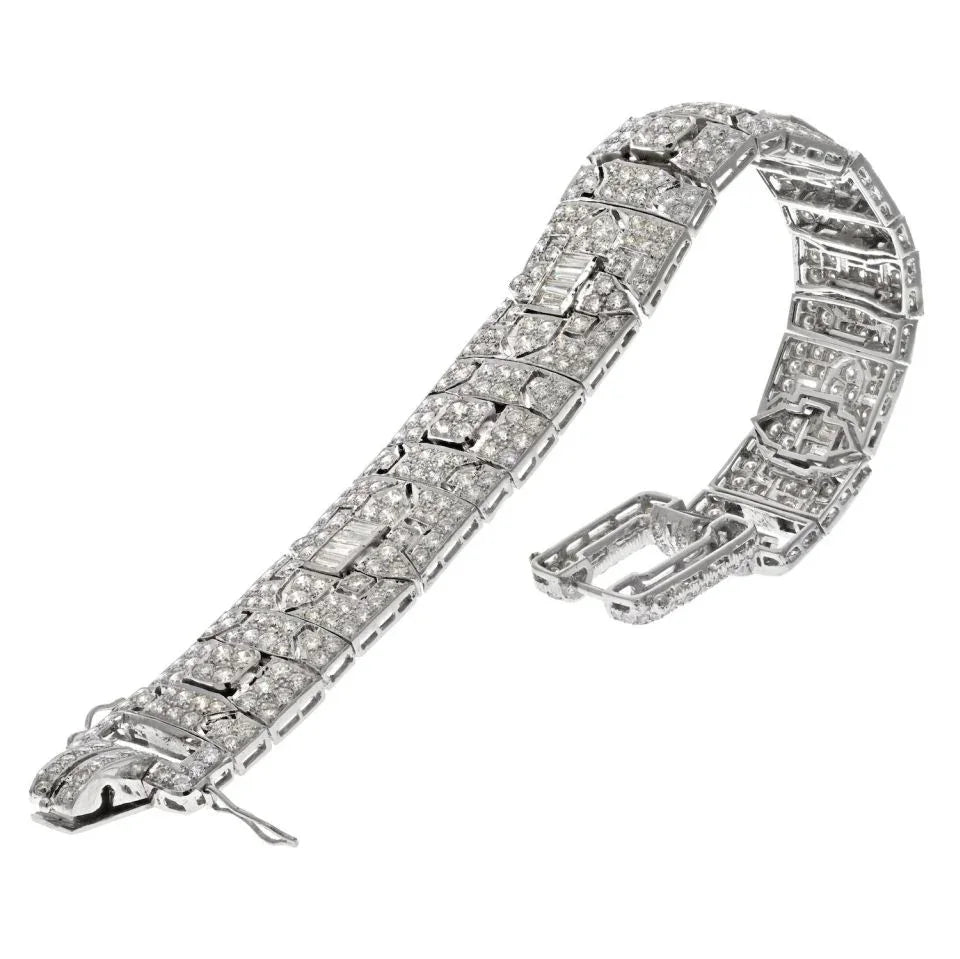 18K White Gold 20 Carat Estate Diamond Bracelet - The Back Vault