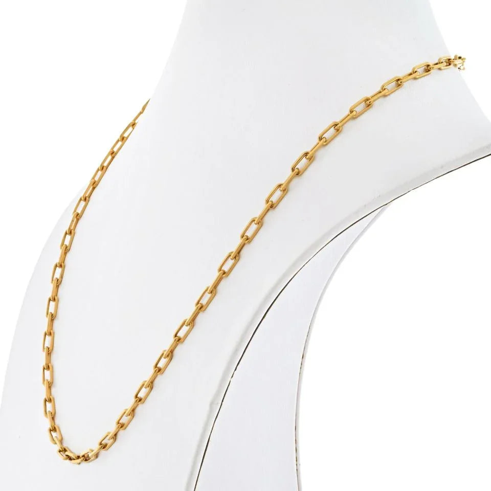 Cartier 18K Yellow Gold Santos Link With Cartier Certificate Necklace - The Back Vault