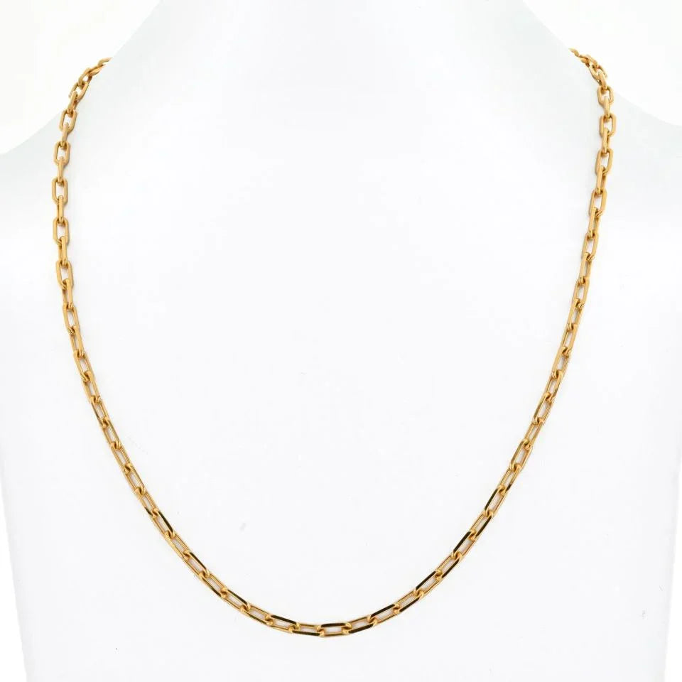 Cartier 18K Yellow Gold Santos Link With Cartier Certificate Necklace - The Back Vault