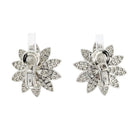 Van Cleef & Arpels 18K White Gold Lotus Diamond Medium Model Earrings - The Back Vault