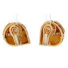 Bvlgari 18K Yellow Gold Coral And Diamond Earrings - The Back Vault