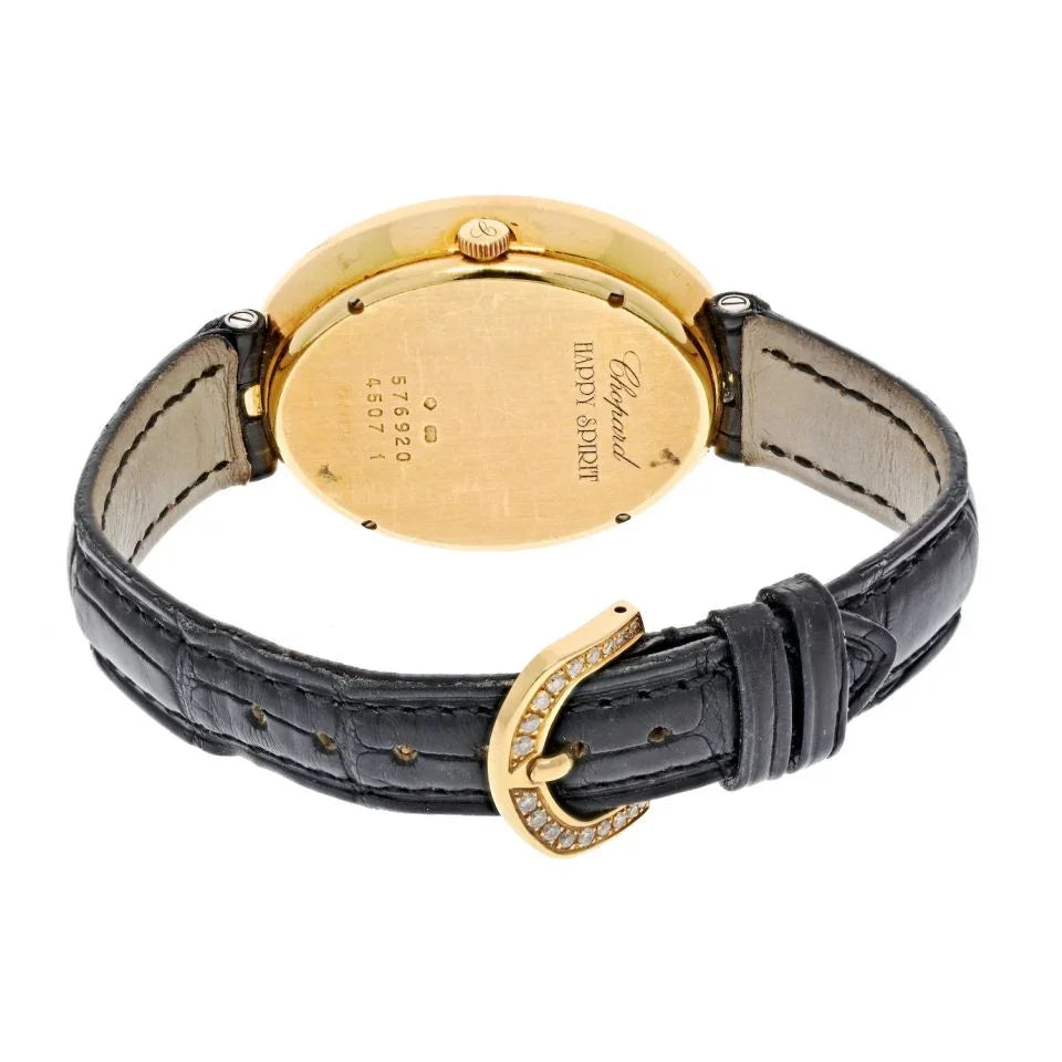 Chopard 18K Yellow Gold Happy Spirit Diamond Mother Of Pearl Ladies Watch - The Back Vault