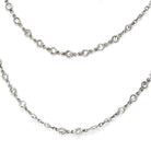 Platinum 20.00cttw Diamond By The Yard Chain Necklace - The Back Vault
