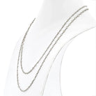 Platinum 20.00cttw Diamond By The Yard Chain Necklace - The Back Vault