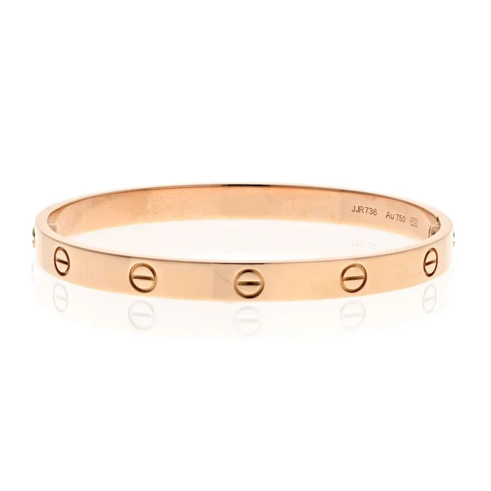 Cartier Love 18K Rose Gold Love Size 18 Bracelet - The Back Vault