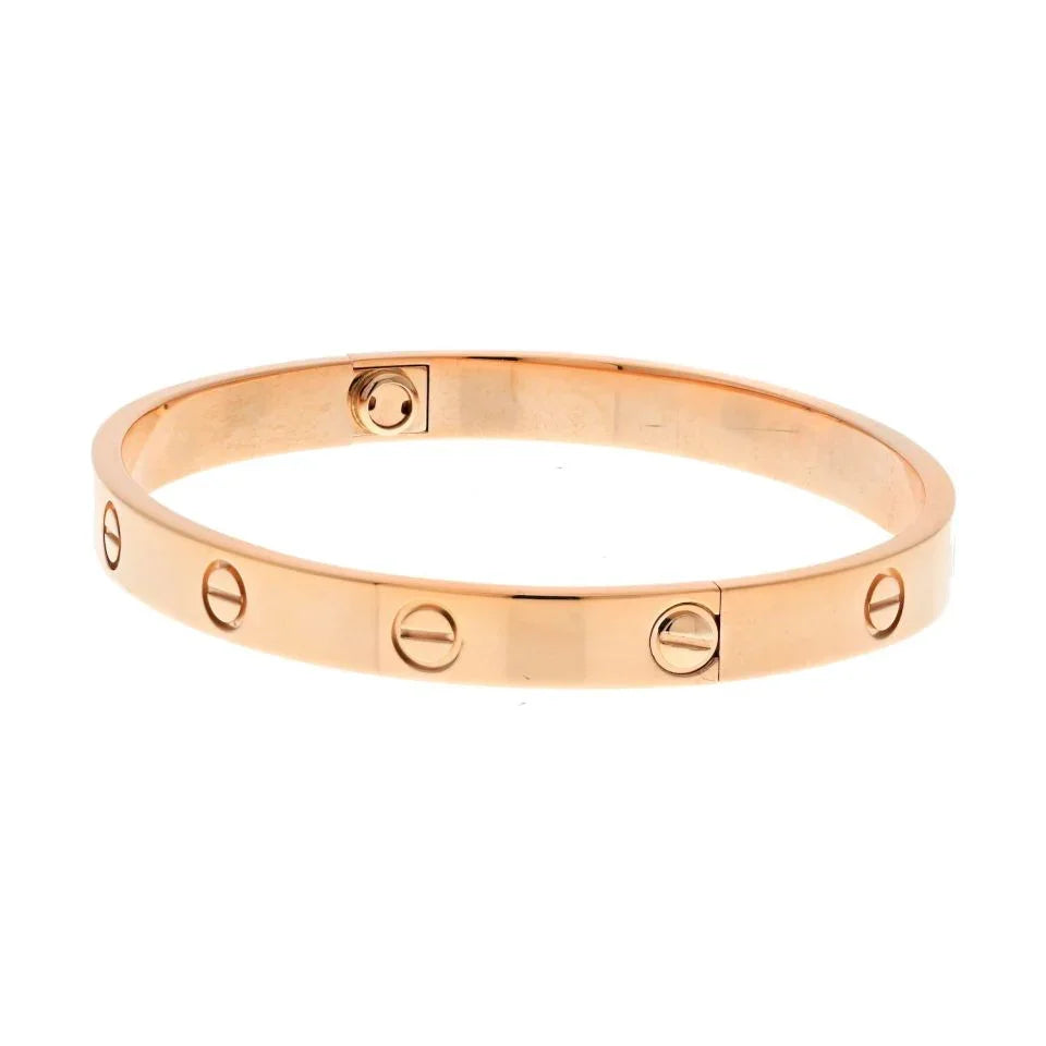 Cartier Love 18K Rose Gold Love Size 18 Bracelet - The Back Vault