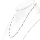 Platinum 2.50cttw Round Cut Diamond By The Yard Necklace - The Back Vault