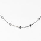 Platinum 2.50cttw Round Cut Diamond By The Yard Necklace - The Back Vault