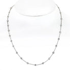 Platinum 2.50cttw Round Cut Diamond By The Yard Necklace - The Back Vault