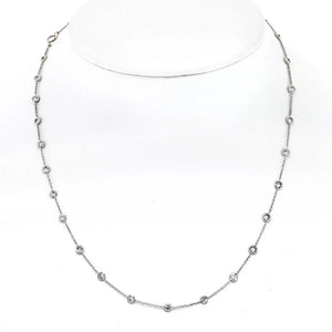 Platinum 2.50cttw Round Cut Diamond By The Yard Necklace
