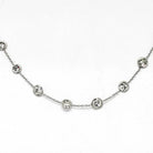 Platinum 3.70cttw Delicate Diamond By The Yard Necklace - The Back Vault