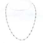 Platinum 3.70cttw Delicate Diamond By The Yard Necklace - The Back Vault