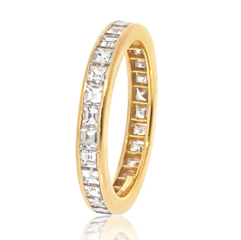 Tiffany & Co. 18K Yellow Gold 3.00cttw Asscher Cut Diamond Eternity Eternity Band - The Back Vault