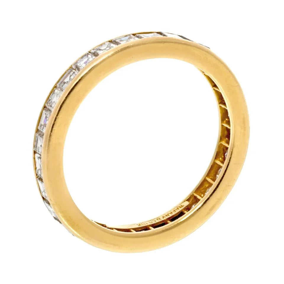 Tiffany & Co. 18K Yellow Gold 3.00cttw Asscher Cut Diamond Eternity Eternity Band - The Back Vault