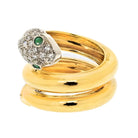 Graff Platinum & 18K Yellow Gold Serpent Wrap Around Diamond Ring - The Back Vault