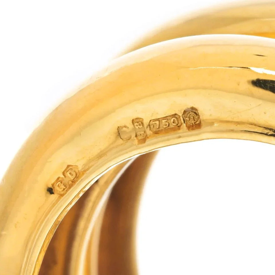 Graff Platinum & 18K Yellow Gold Serpent Wrap Around Diamond Ring - The Back Vault