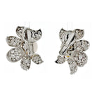 David Webb Platinum Diamond And White Pearl Flower Clip Earrings - The Back Vault