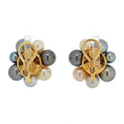 Seaman Schepps 18K Yellow Gold Bubble Multi-Color Pearl And Diamond Earrings - The Back Vault