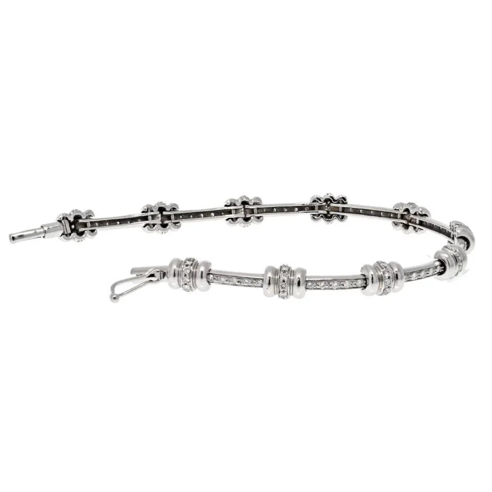 Roberto Coin 18K White Gold 2.00cttw Round Diamond Bracelet - The Back Vault