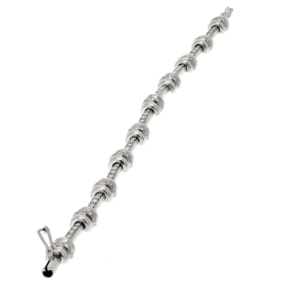 Roberto Coin 18K White Gold 2.00cttw Round Diamond Bracelet - The Back Vault