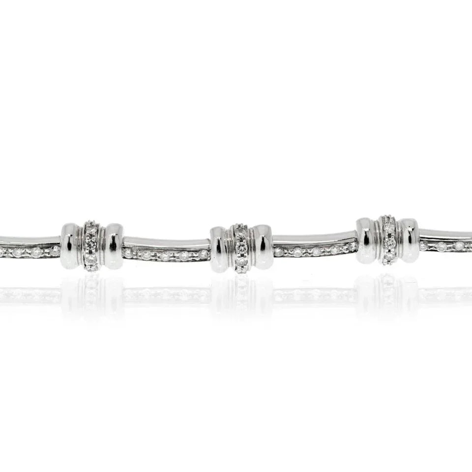 Roberto Coin 18K White Gold 2.00cttw Round Diamond Bracelet - The Back Vault