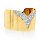 Cartier Platinum & 18K Yellow Gold 5.75cttw Diamond Cuff Bracelet - The Back Vault