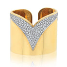 Cartier Platinum & 18K Yellow Gold 5.75cttw Diamond Cuff Bracelet - The Back Vault