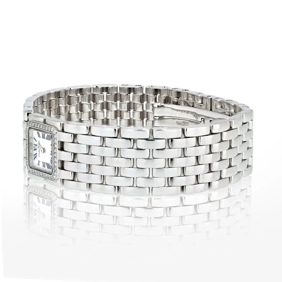 Cartier Panthere 2422 18K White Gold Diamond Ladies Watch - The Back Vault
